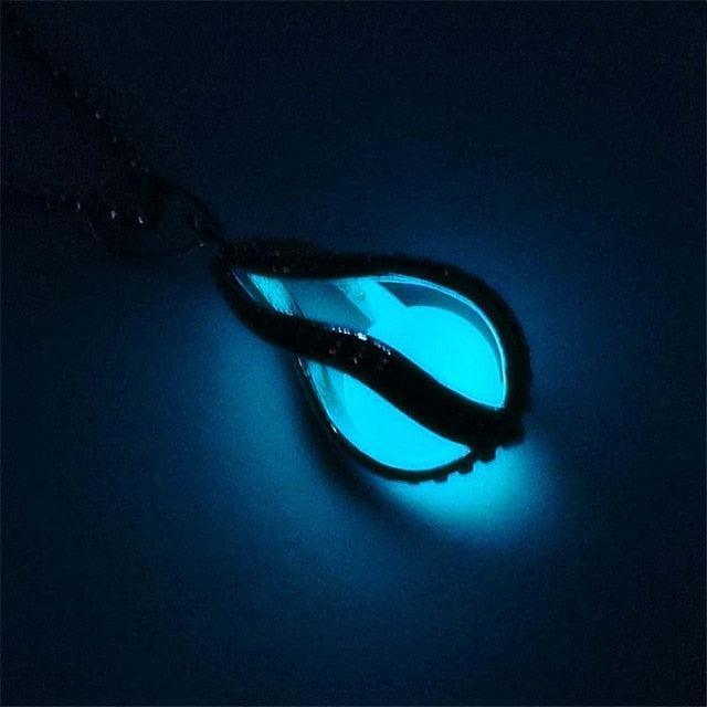 Glow In The Dark Silver Necklace Necklaces - The Burner Shop