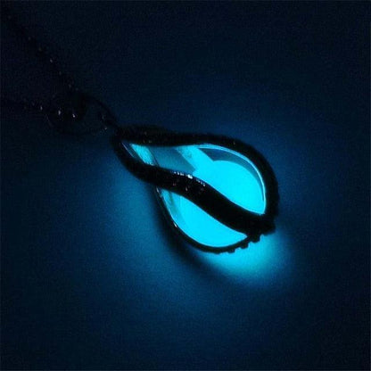 Glow In The Dark Silver Necklace Necklaces - The Burner Shop