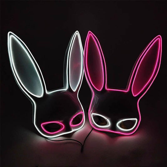 Glowing Bunny Wire Mask Face Masks - The Burner Shop