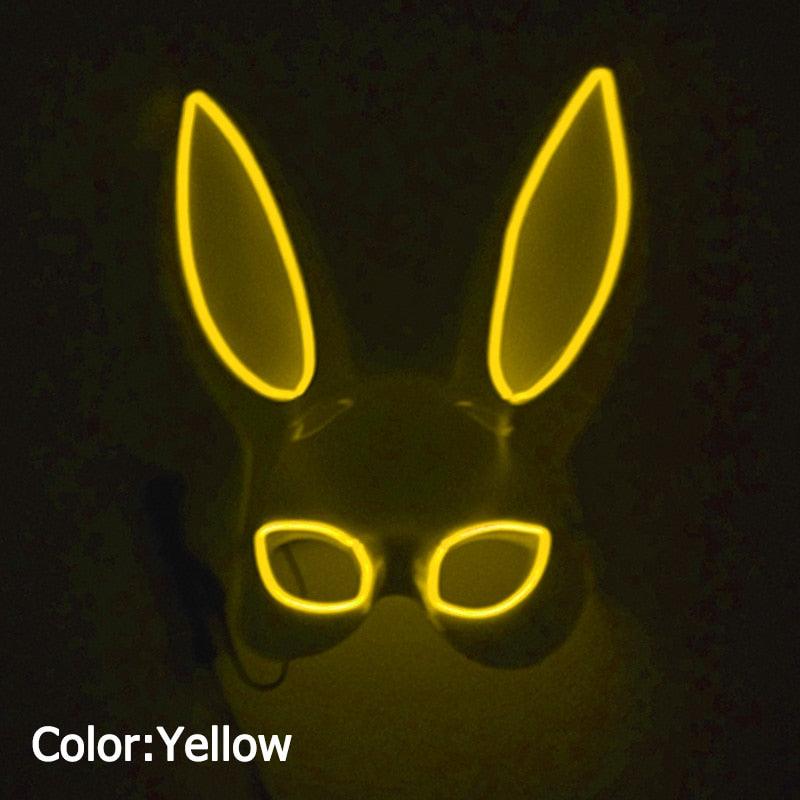 Glowing Bunny Wire Mask Face Masks - The Burner Shop