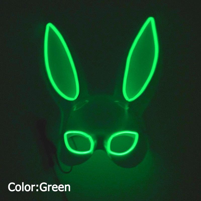 Glowing Bunny Wire Mask Face Masks - The Burner Shop
