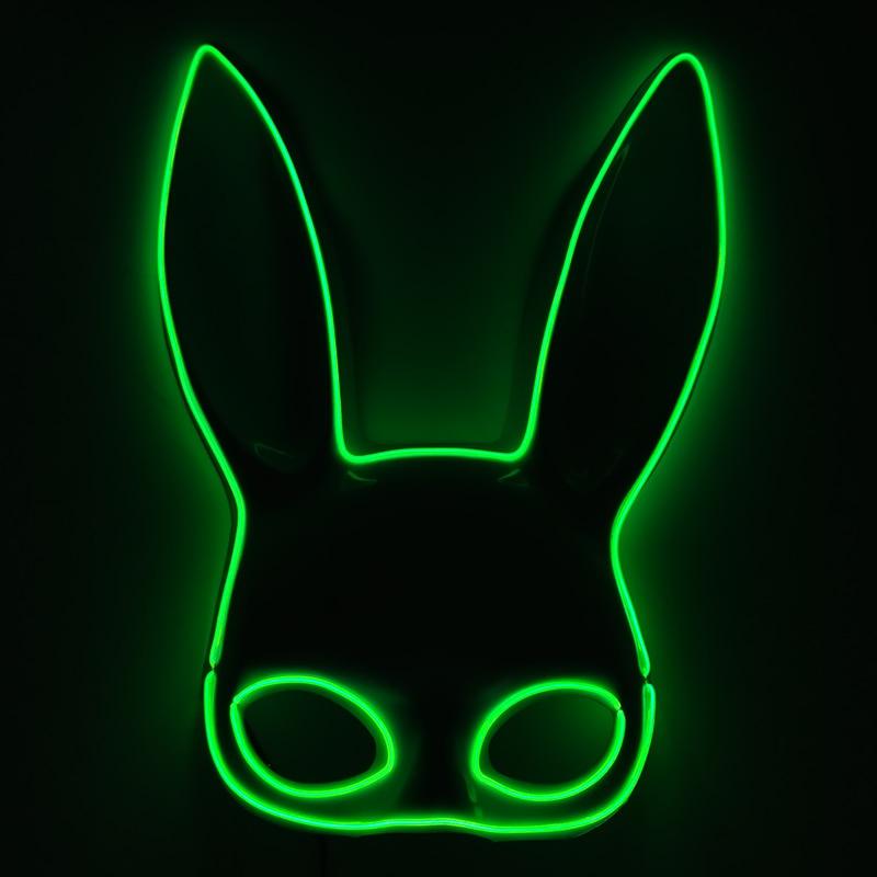 Glowing Bunny Wire Mask Face Masks - The Burner Shop