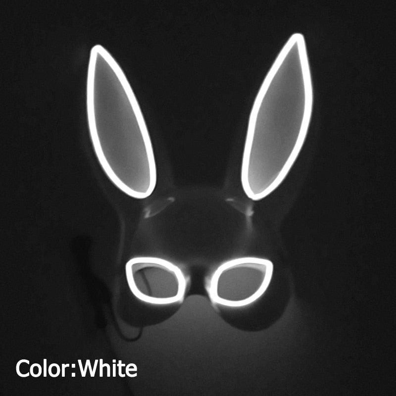 Glowing Bunny Wire Mask Face Masks - The Burner Shop