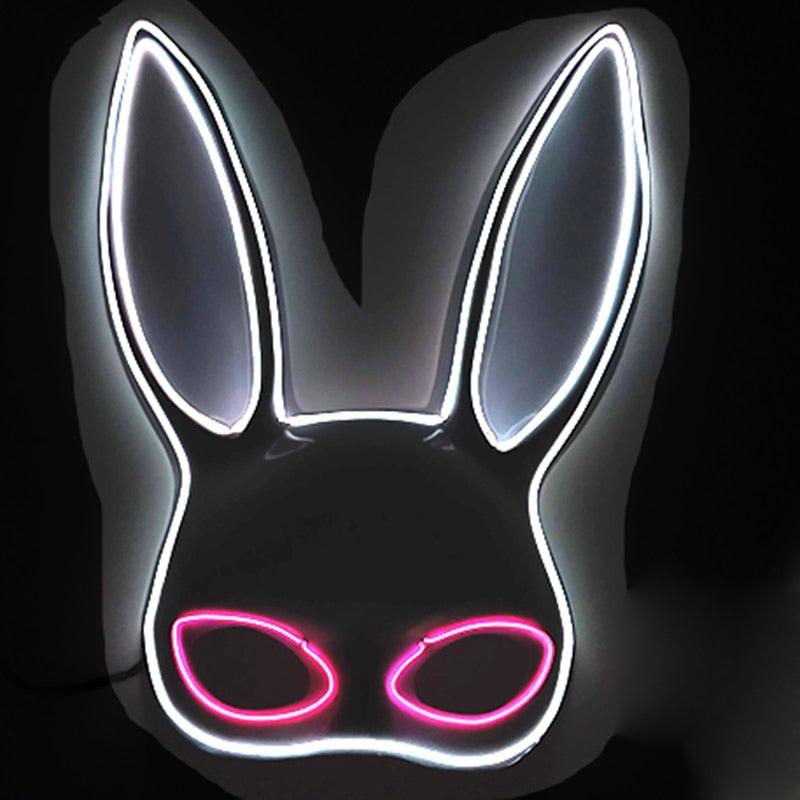 Glowing Bunny Wire Mask Face Masks - The Burner Shop