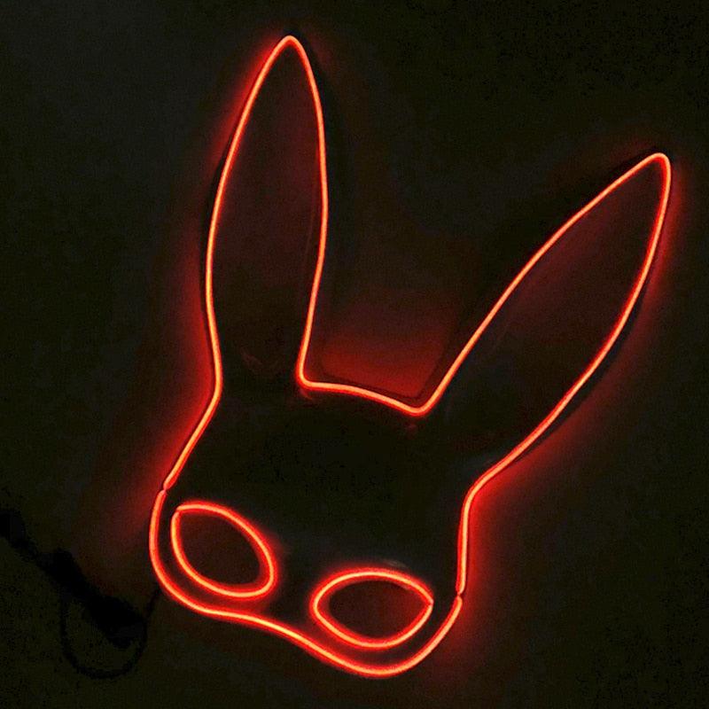 Glowing Bunny Wire Mask Face Masks - The Burner Shop