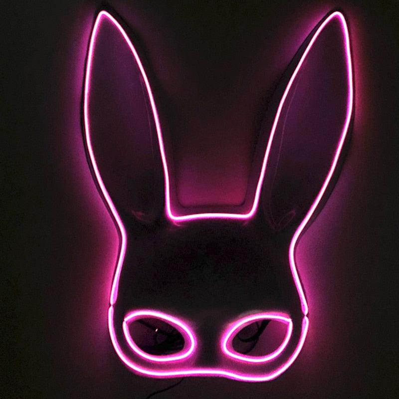 Glowing Bunny Wire Mask Face Masks - The Burner Shop