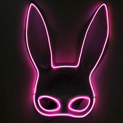 Glowing Bunny Wire Mask Face Masks - The Burner Shop