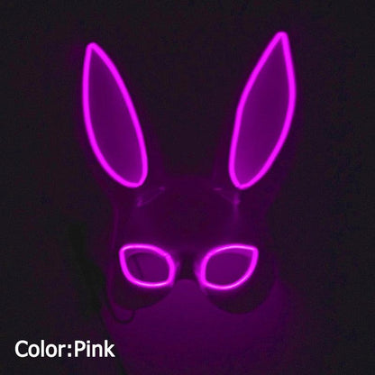 Glowing Bunny Wire Mask Face Masks - The Burner Shop