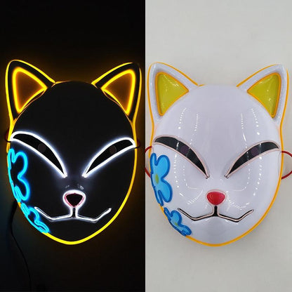 Glowing Bunny Wire Mask Face Masks - The Burner Shop