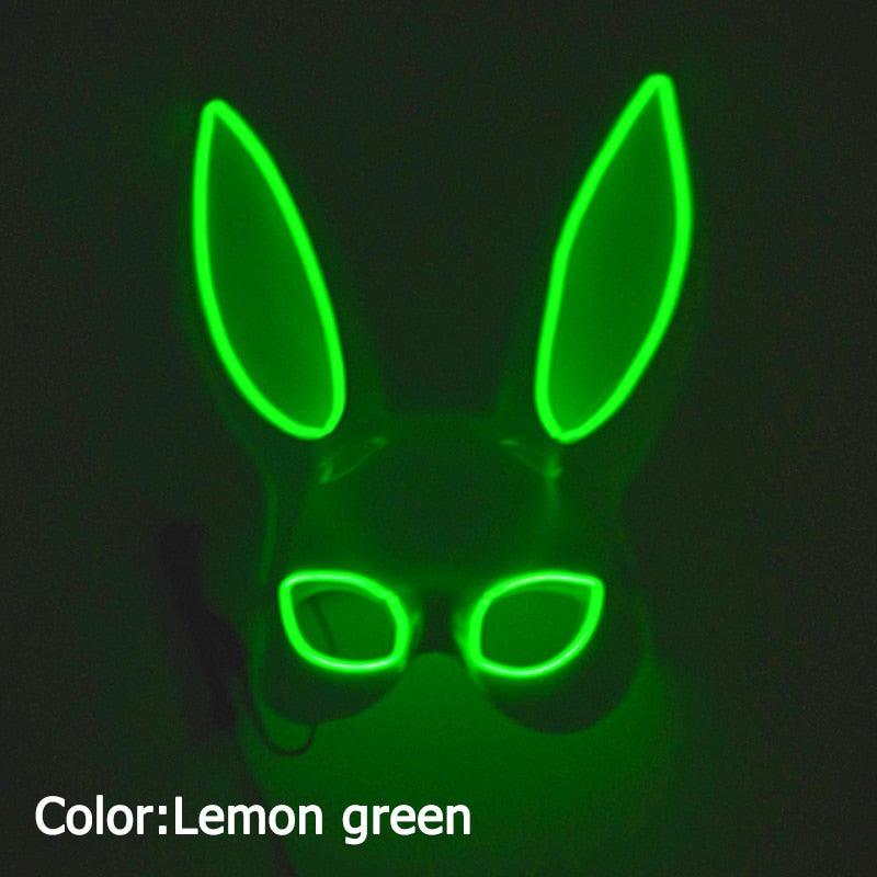 Glowing Bunny Wire Mask Face Masks - The Burner Shop