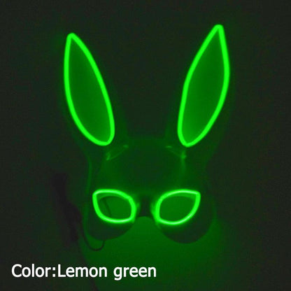 Glowing Bunny Wire Mask Face Masks - The Burner Shop