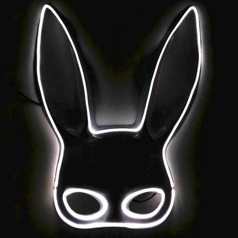 Glowing Bunny Wire Mask Face Masks - The Burner Shop