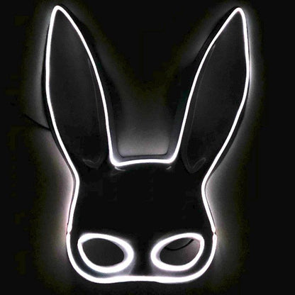 Glowing Bunny Wire Mask Face Masks - The Burner Shop