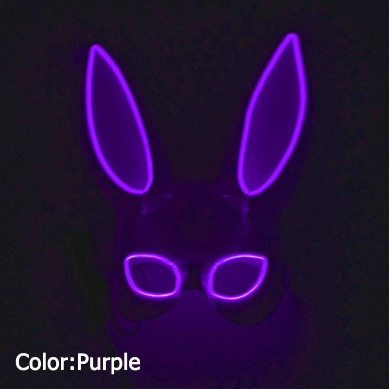 Glowing Bunny Wire Mask Face Masks - The Burner Shop