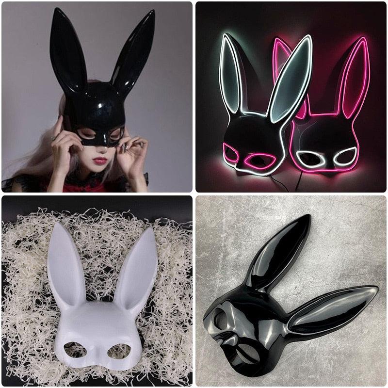 Glowing Bunny Wire Mask Face Masks - The Burner Shop