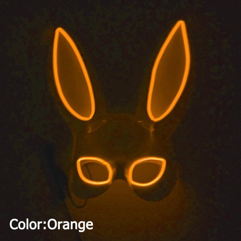 Glowing Bunny Wire Mask Face Masks - The Burner Shop