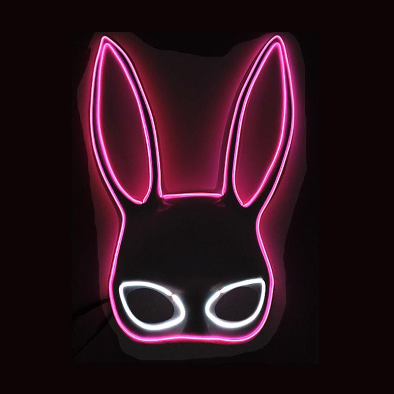 Glowing Bunny Wire Mask Face Masks - The Burner Shop