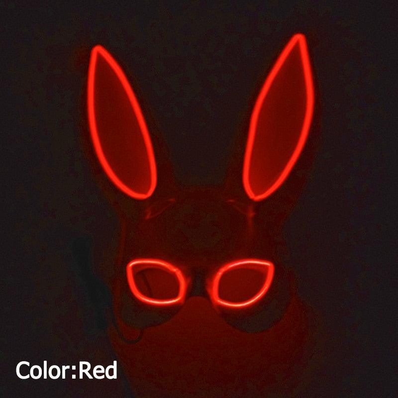 Glowing Bunny Wire Mask Face Masks - The Burner Shop