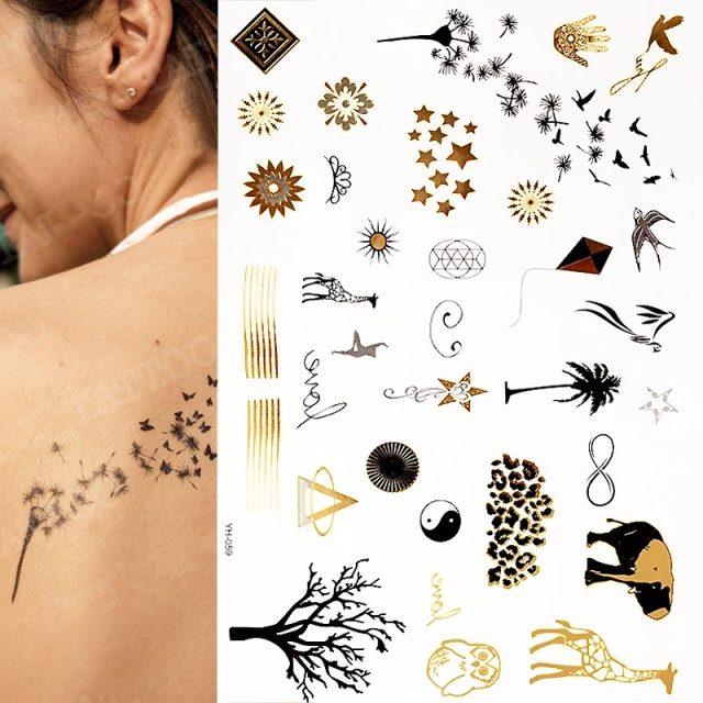 Gold & Silver Waterproof Tattoo Tattoos - The Burner Shop