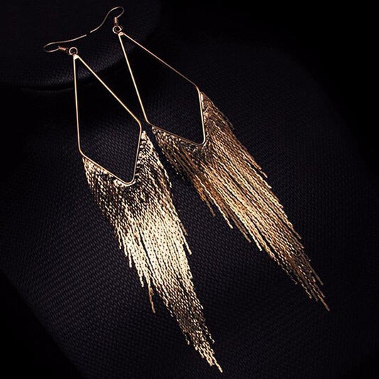 Gold Charm Tassel Earring Earrings - The Burner Shop