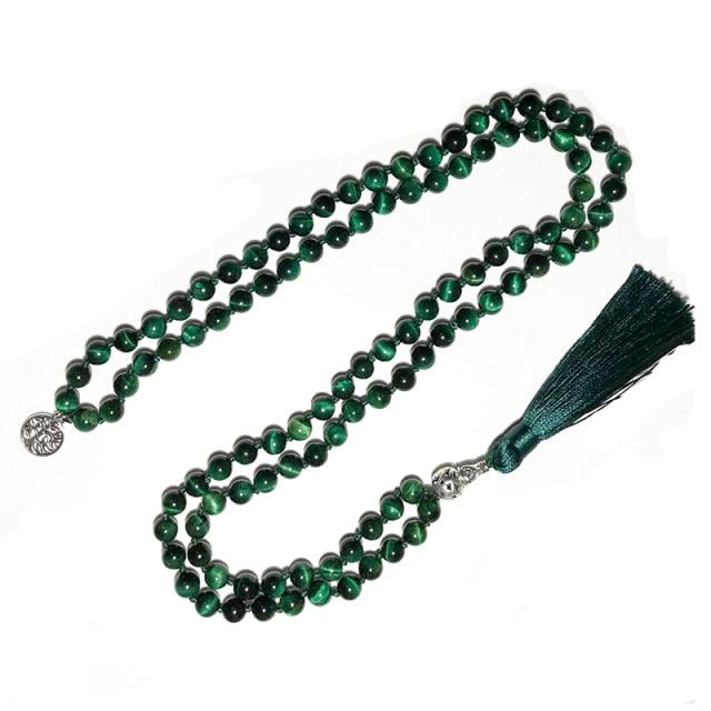 Green Black Bead Necklace Necklaces - The Burner Shop