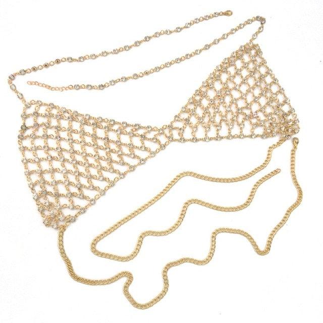 Gypsy Mesh Chain Bra Body Jewelry - The Burner Shop