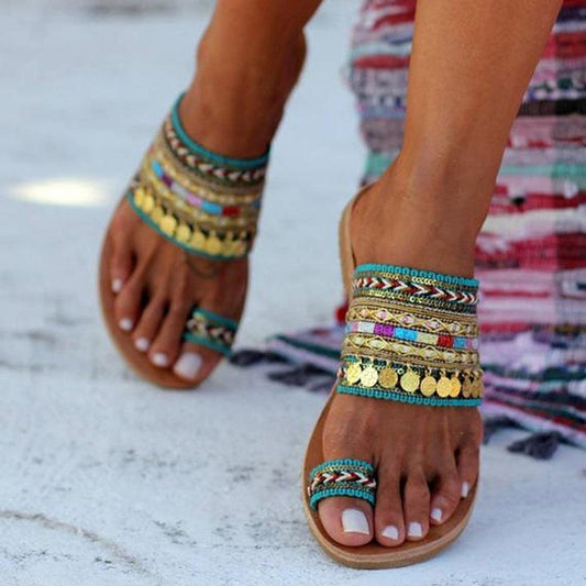 Handmade Boho Sandals Sandals - The Burner Shop