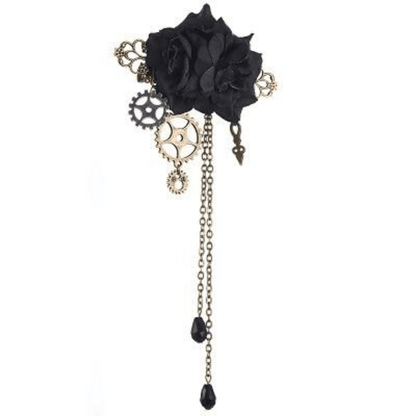 Handmade Rose Hair Clip with Chains and Charms Hair Clips - The Burner Shop