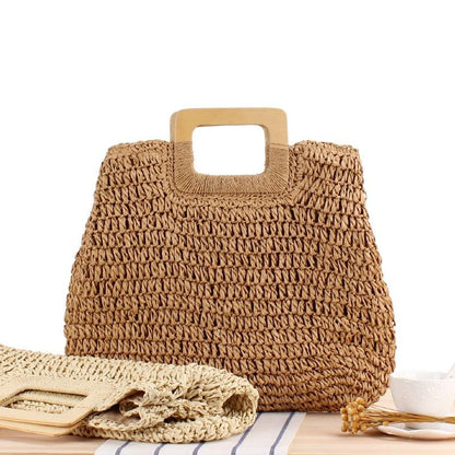 Handmade Woven Straw Beach Bags Bags - The Burner Shop