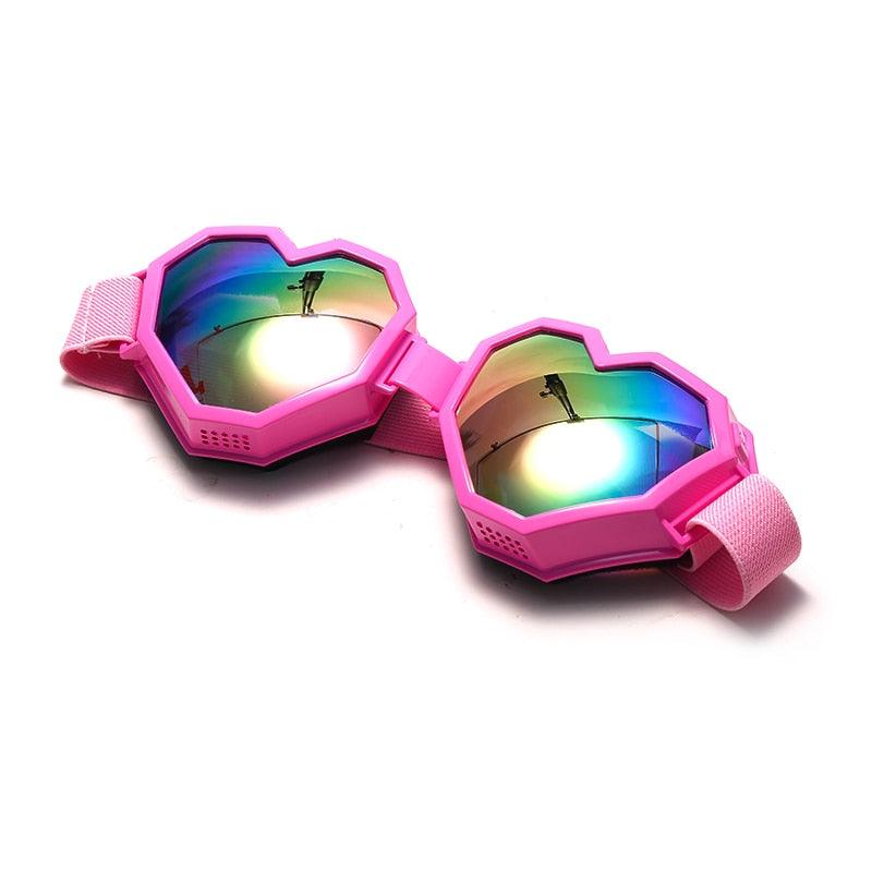 Heart Shaped Goggle Sunglasses Goggles - The Burner Shop