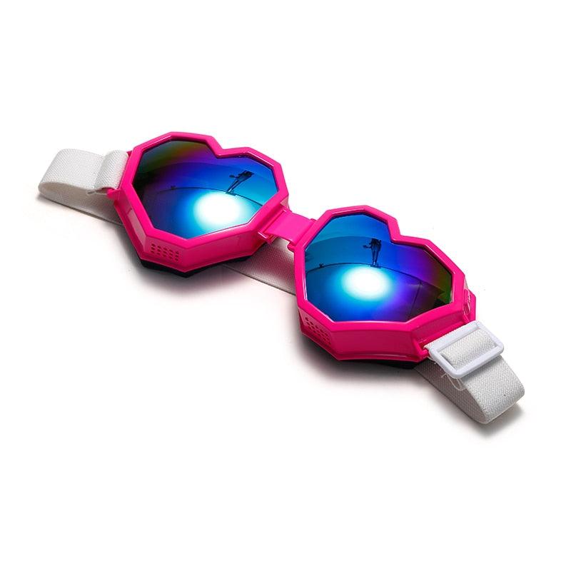 Heart Shaped Goggle Sunglasses Goggles - The Burner Shop