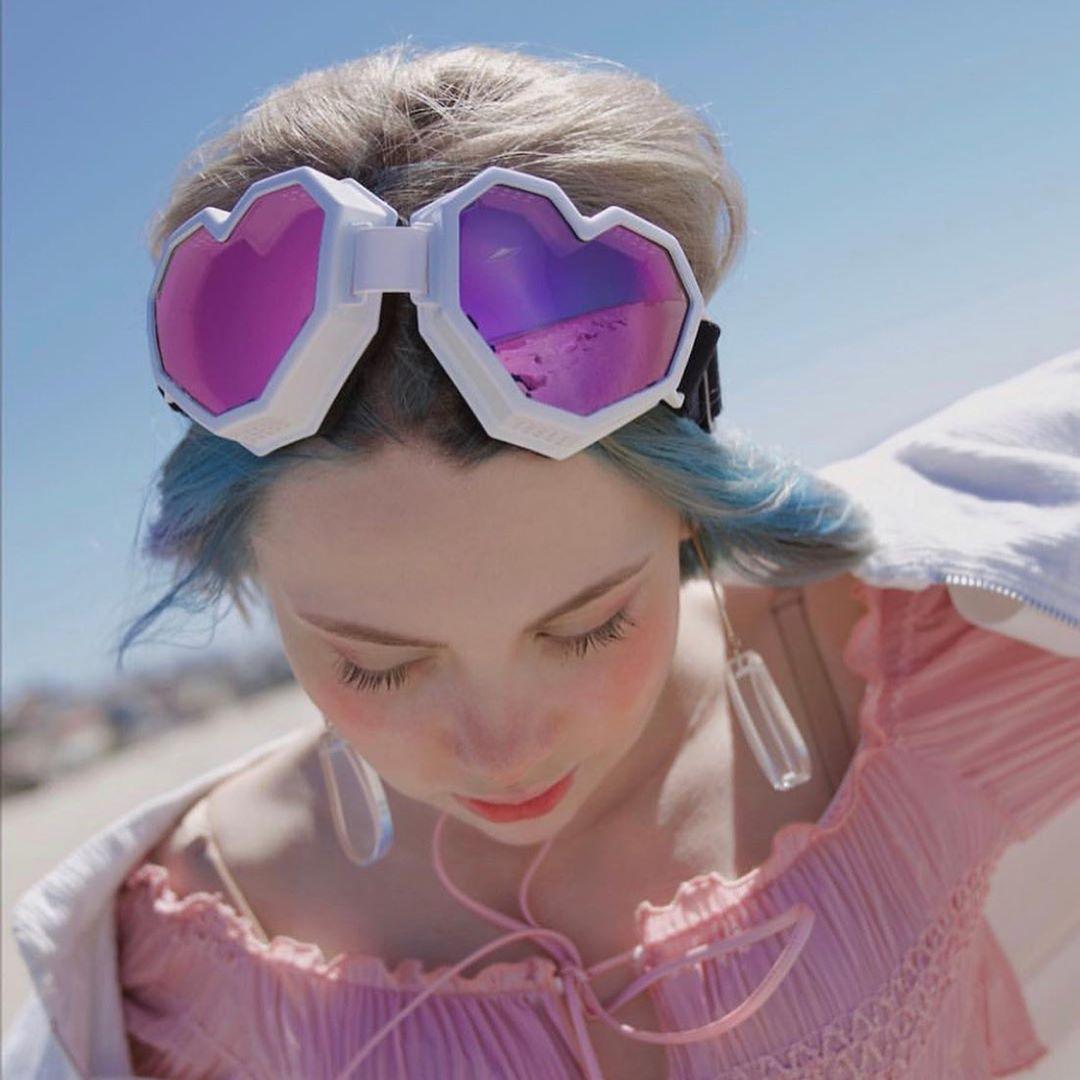 Heart Shaped Goggle Sunglasses Goggles - The Burner Shop