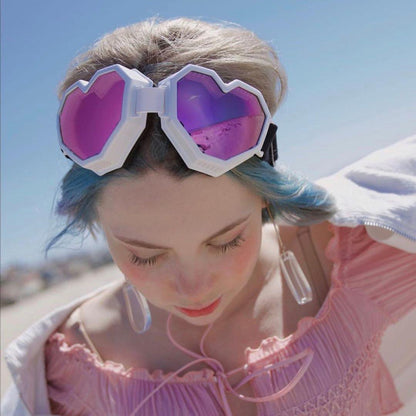 Heart Shaped Goggle Sunglasses Goggles - The Burner Shop