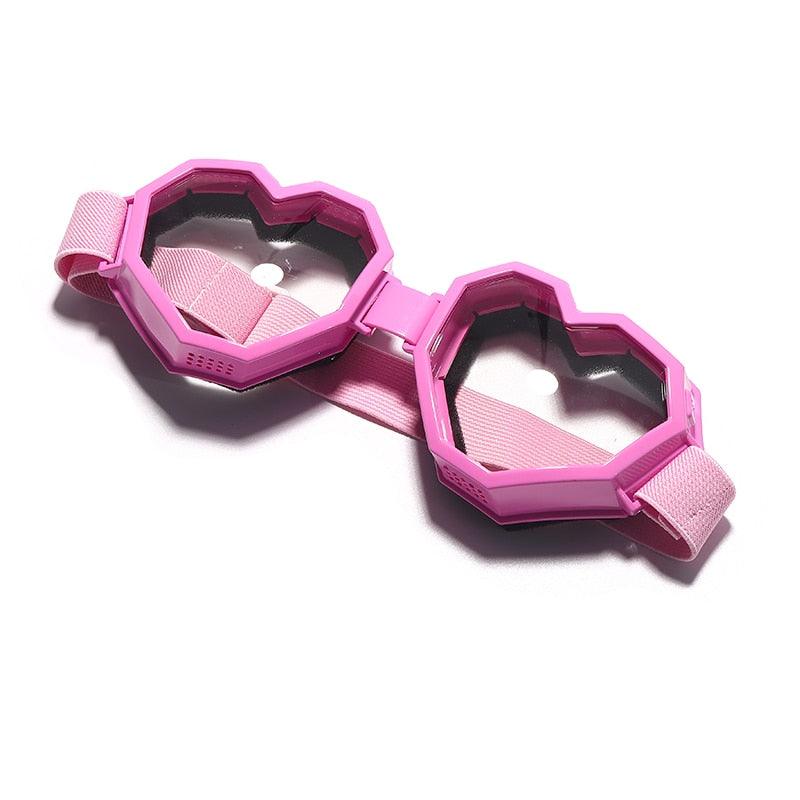 Heart Shaped Goggle Sunglasses Goggles - The Burner Shop