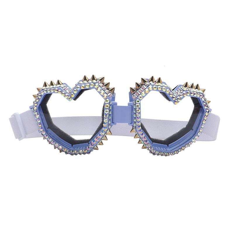 Heart Shaped Goggle Sunglasses Goggles - The Burner Shop
