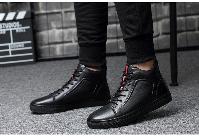 High Top Leather Boots Boots - The Burner Shop