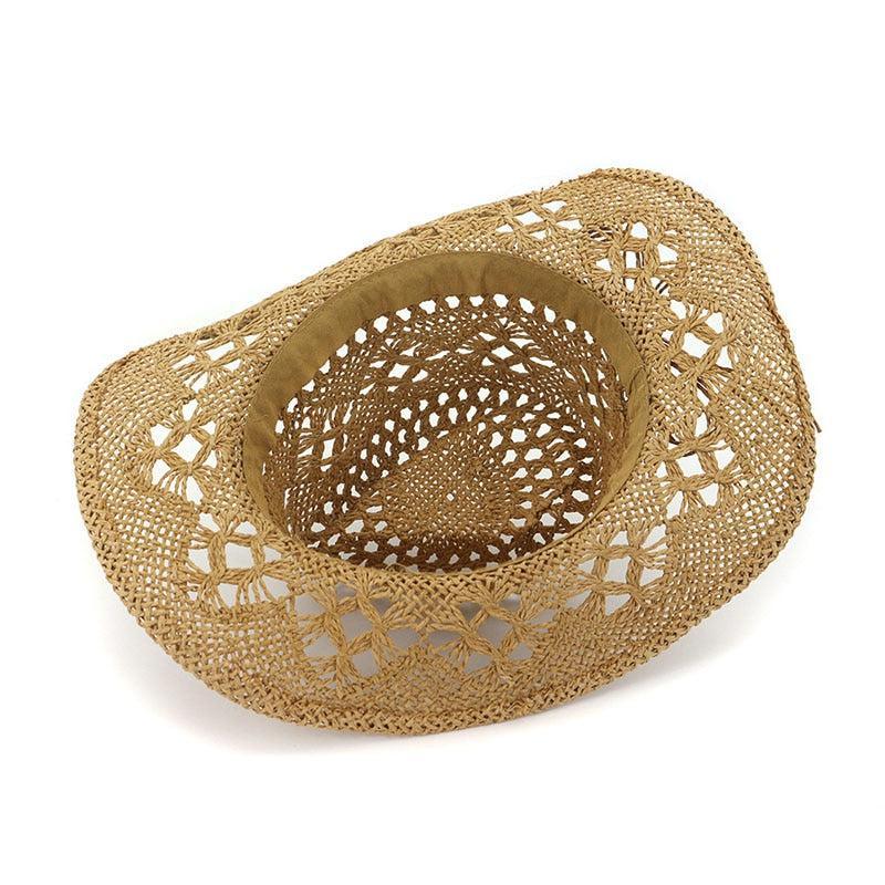 Hollowed Handmade Cowboy Straw Hat Hats - The Burner Shop