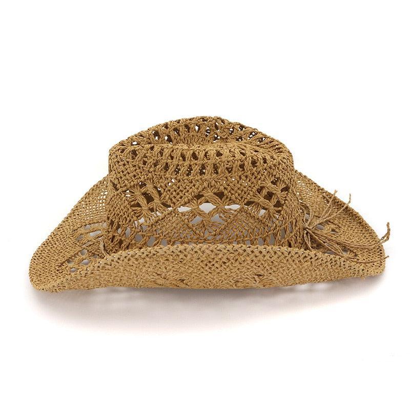 Hollowed Handmade Cowboy Straw Hat Hats - The Burner Shop