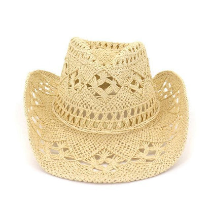 Hollowed Handmade Cowboy Straw Hat Hats - The Burner Shop