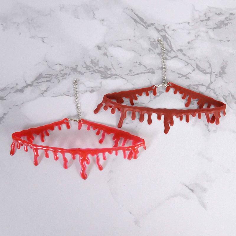 Horror Blood Drip Necklace Necklaces - The Burner Shop