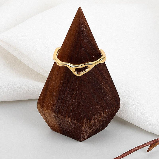 Irregular Geometric Boho Hollow Ring Rings - The Burner Shop