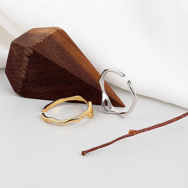 Irregular Geometric Boho Hollow Ring Rings - The Burner Shop