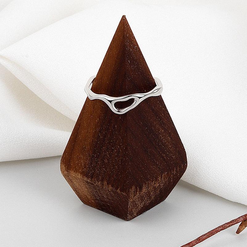 Irregular Geometric Boho Hollow Ring Rings - The Burner Shop
