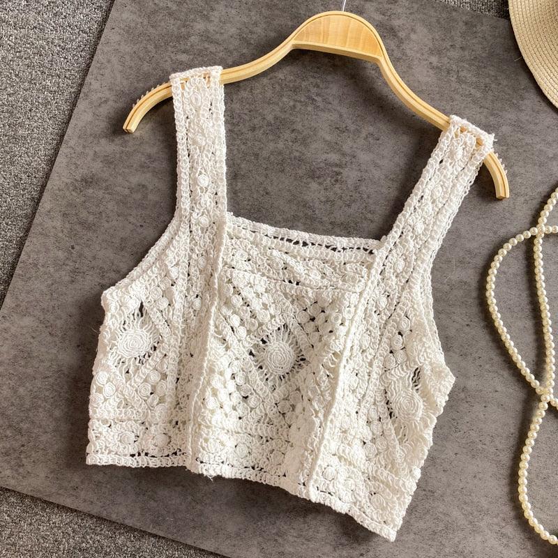 Knitted Sleeveless Crop Tops Tops - The Burner Shop