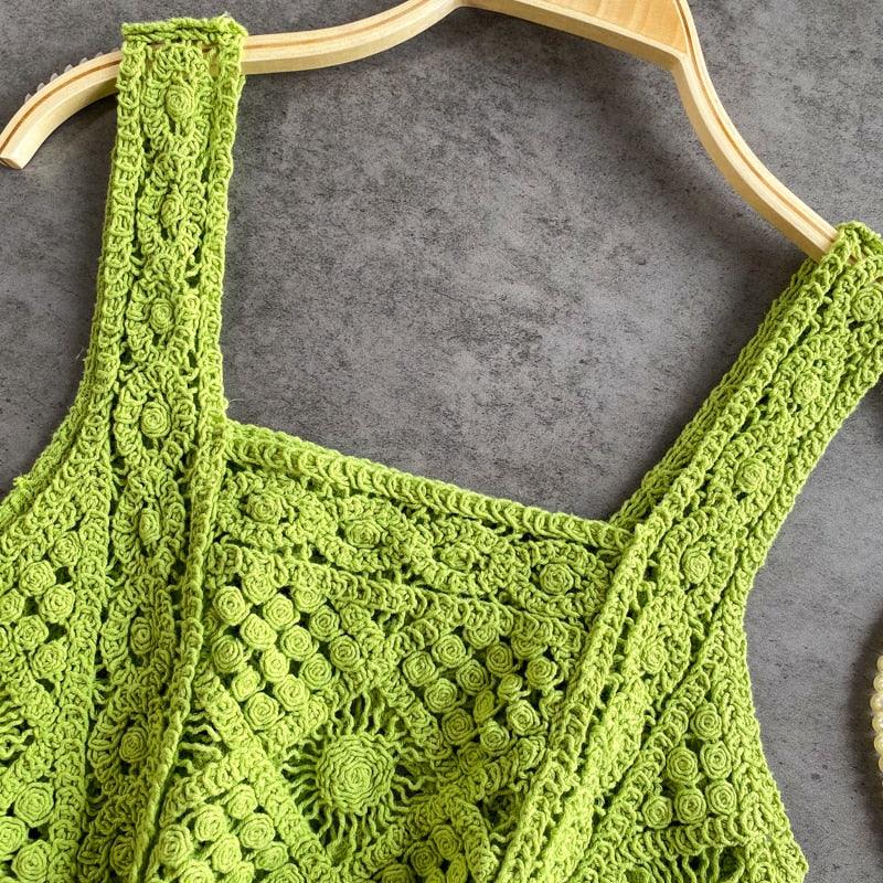 Knitted Sleeveless Crop Tops Tops - The Burner Shop