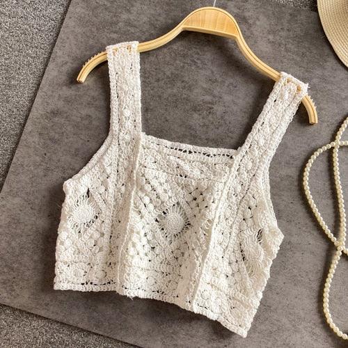 Knitted Sleeveless Crop Tops Tops - The Burner Shop