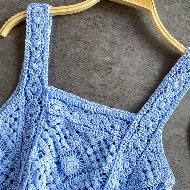 Knitted Sleeveless Crop Tops Tops - The Burner Shop