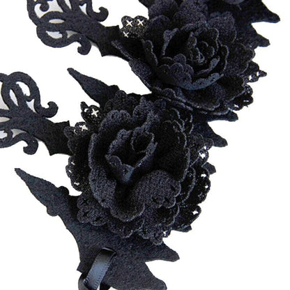 Lady Queen Black Crown Headpiece - The Burner Shop