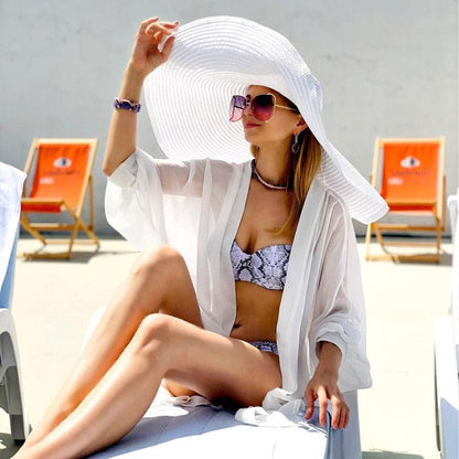 Large Wide Brim Foldable Sunhats Hats - The Burner Shop