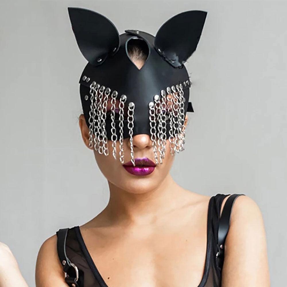 Leather Cat, Rabbit & Fox Mask Face Masks - The Burner Shop